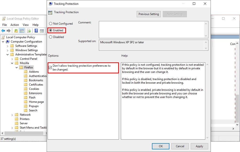 How to Enable Firefox Tracking Protection From the Windows Group Policy